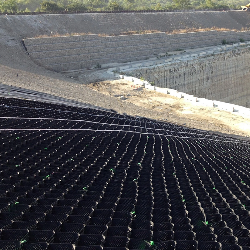 مكافحة التآكل 50 مم Hdpe Geocell لتعزيز التربة على الطريق هيل المنحدر 5