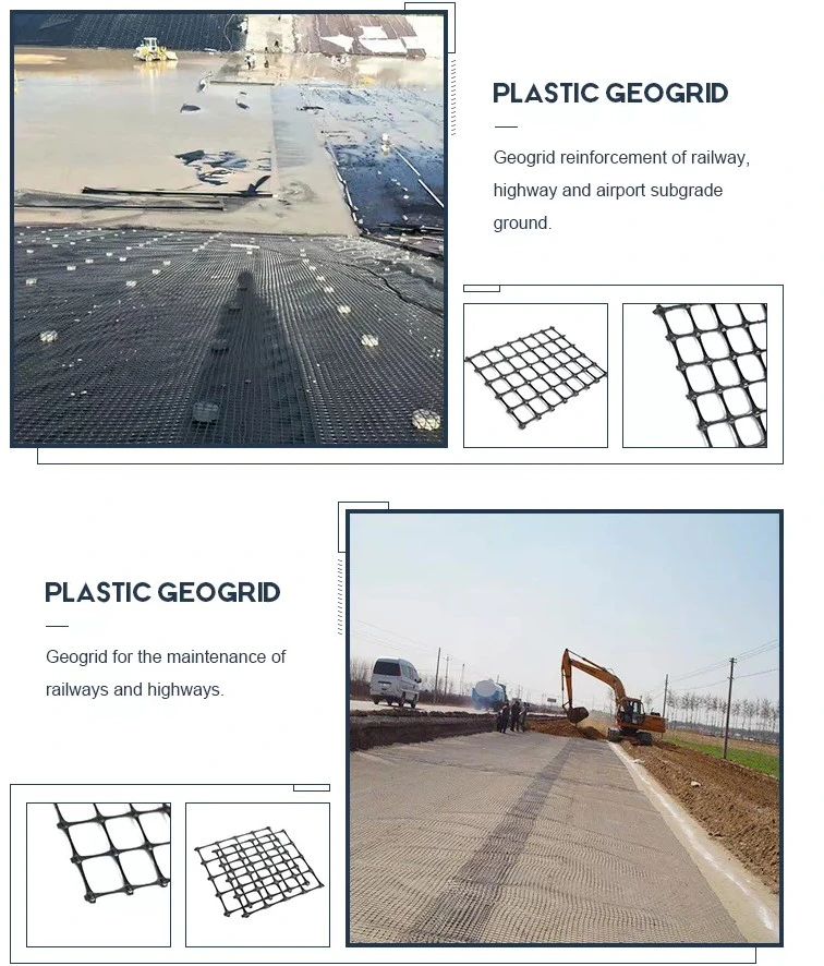 البولي بروبلين HDPE PP ثنائي المحور أحادي المحور جيوجريد سريع البناء 3