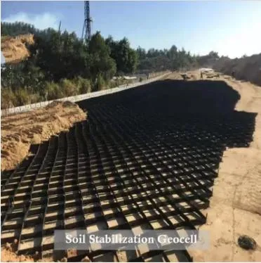 HDPE أسود مثقوبة النسيج المنحدر المستقر Geocells Geocell Geocel للهندسة المدنية 3