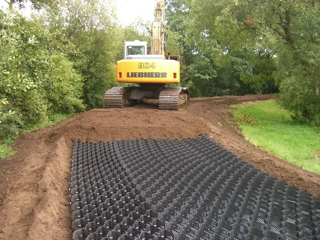 نظام الحصى الحصى HDPE نظام الحصى المواد طريق القيادة الجيوسل النسيجية لتعزيز الطرق 7