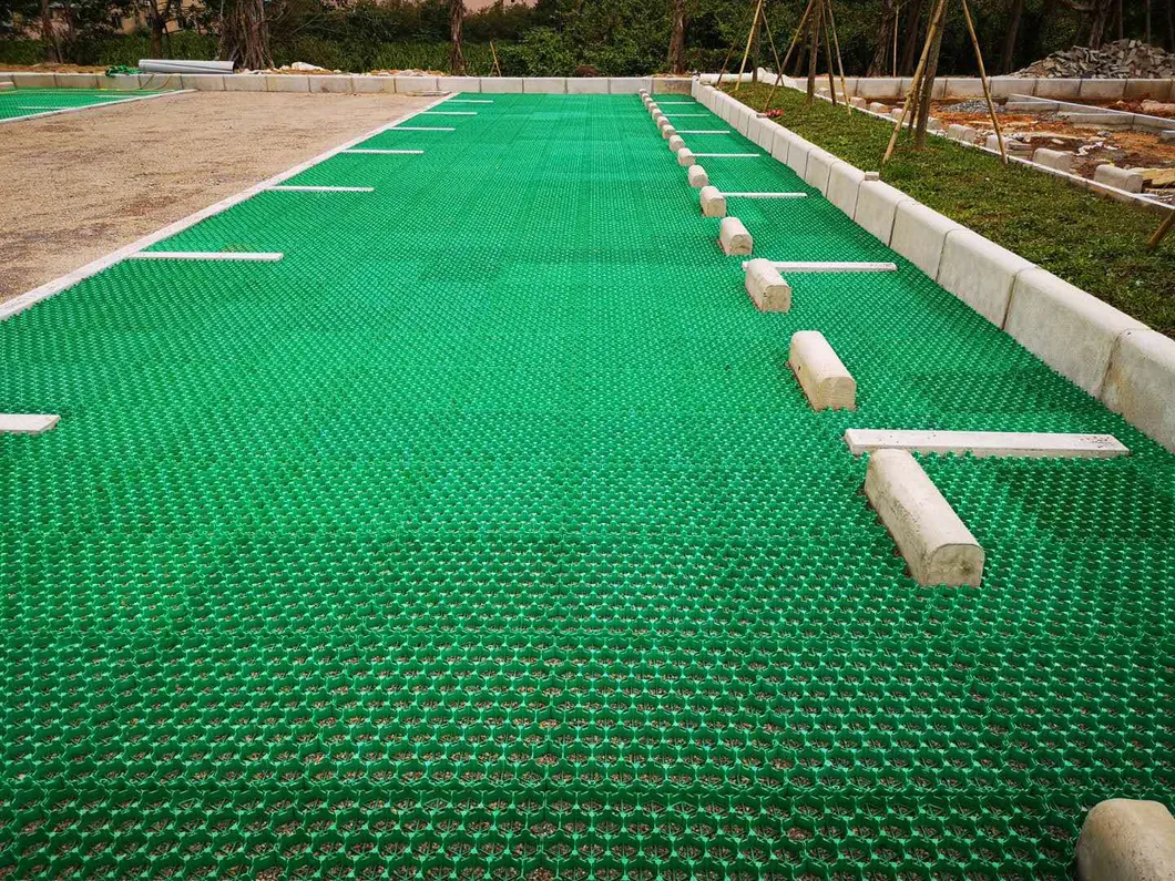 الشبكة المثبتة للعشب البلاستيكي من HDPE لموقف السيارات 0