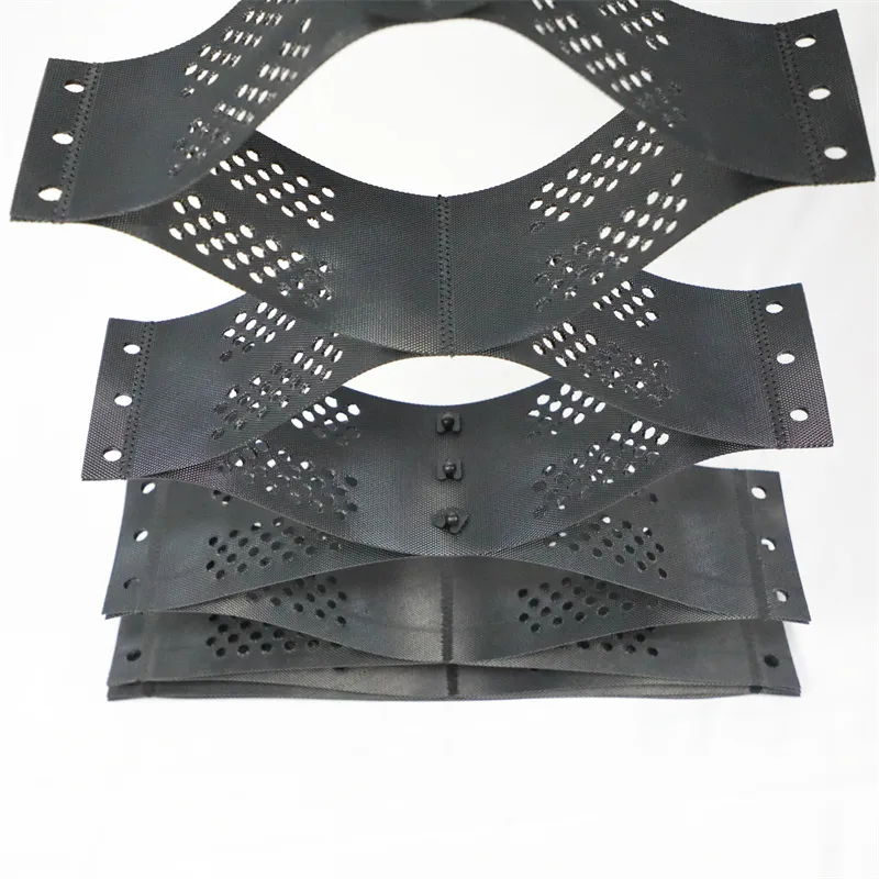 حجر العسل العالي الأسود HDPE Geocell Reinforcement Driveway للطريق الحصى المثبت الشبكة الحائط الحافز 4