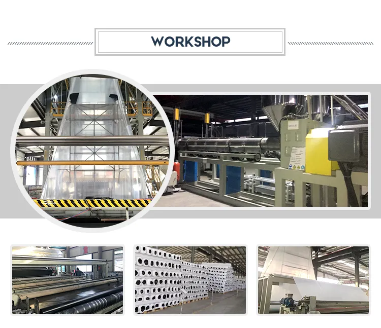 1.0 مم 1.5 مم 100٪ مادة عذراء ASTM مضاد للتسرب مقاوم للماء غير منفذ أملس محكم LDPE LLDPE HDPE غشاء أرضي مبطن للبركة لبطانة التعدين في مكب النفايات 3