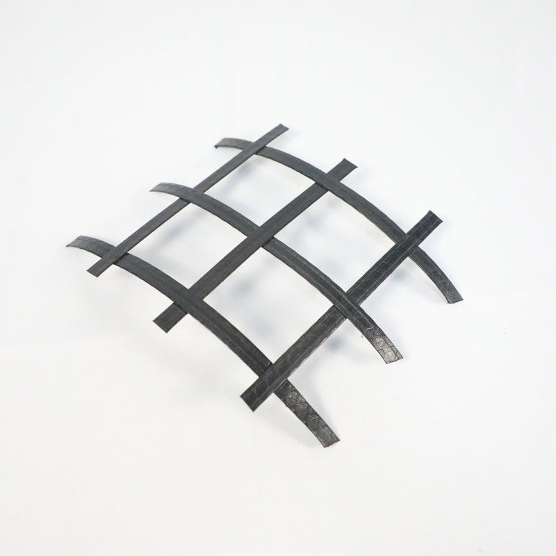 عالية القوة ثنائية المحور البوليستر PET جيوتكستايل Geogrid للطرق الفرعية 50kn / M-50kn / M