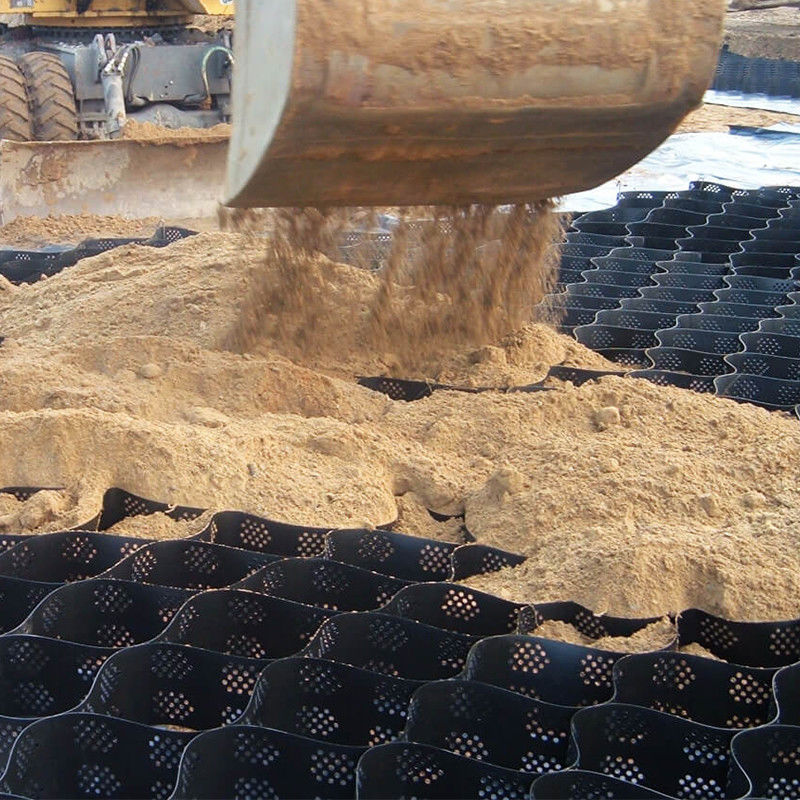 مكافحة التآكل 50 مم Hdpe Geocell لتعزيز التربة على الطريق هيل المنحدر