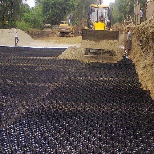الخلية الجيوية البلاستيكية HDPE للصفر الرملي عالي الشد 100-445 لثبات الحصى