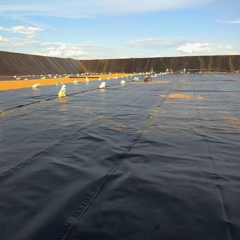 غشاء HDPE / LDPE Geomembrane 1.0mm/1.5mm/2.0mm للماء / غطاء بركة الأسماك / مكب النفايات / بحيرة اصطناعية / منجم / سد / غطاء بركة