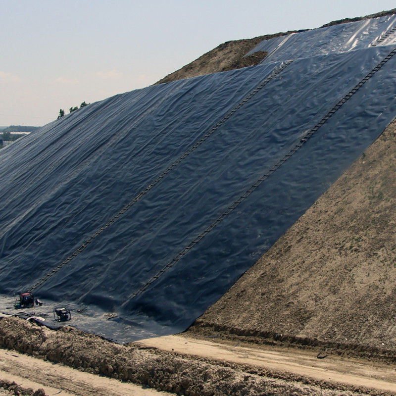 غشاء HDPE / LDPE Geomembrane 1.0mm/1.5mm/2.0mm للماء / غطاء بركة الأسماك / مكب النفايات / بحيرة اصطناعية / منجم / سد / غطاء بركة