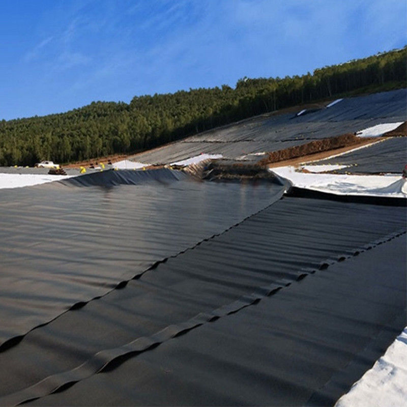 غشاء HDPE / LDPE Geomembrane 1.0mm/1.5mm/2.0mm للماء / غطاء بركة الأسماك / مكب النفايات / بحيرة اصطناعية / منجم / سد / غطاء بركة