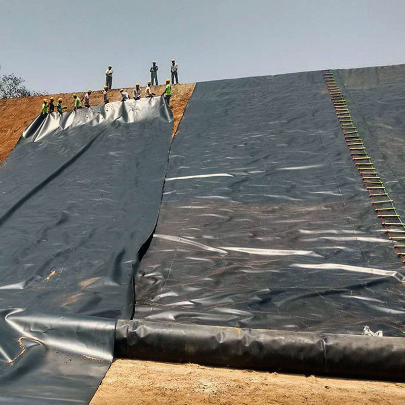 غشاء HDPE / LDPE Geomembrane 1.0mm/1.5mm/2.0mm للماء / غطاء بركة الأسماك / مكب النفايات / بحيرة اصطناعية / منجم / سد / غطاء بركة