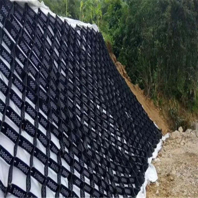حجر العسل العالي الأسود HDPE Geocell Reinforcement Driveway للطريق الحصى المثبت الشبكة الحائط الحافز