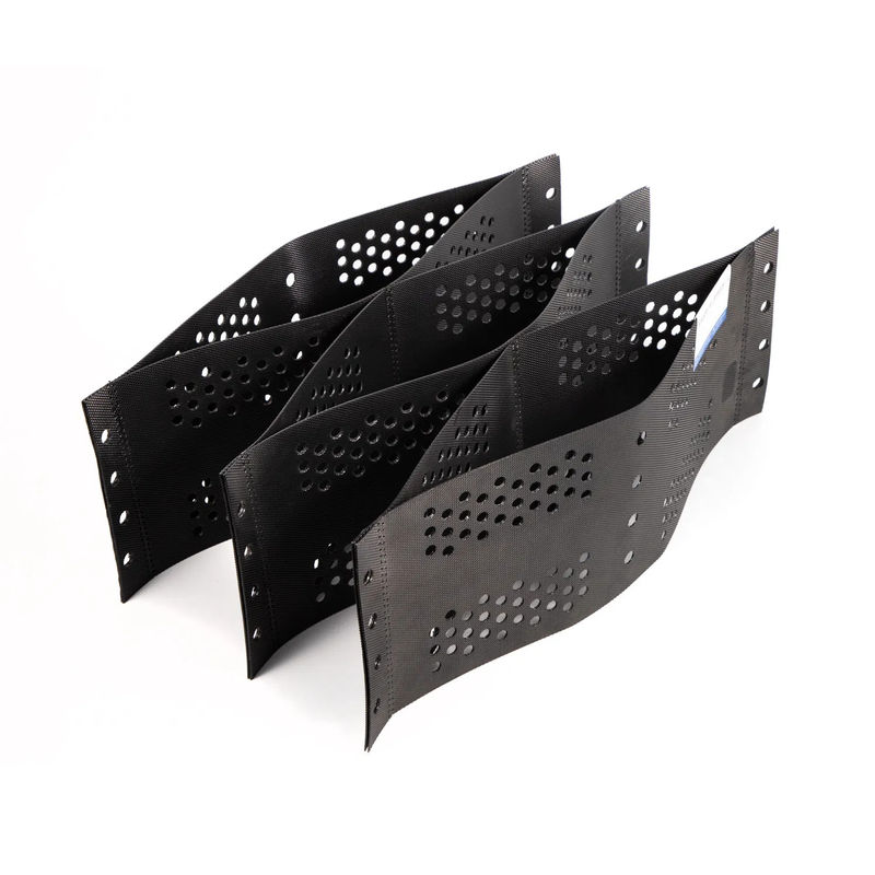 250mm 75mm 100mm 150mm Hdpe Geocell نسيج عالي HDPE شبكة الحصى المزروعة بالعسل Geocell البلاستيكي مباشرة السعر المصنع