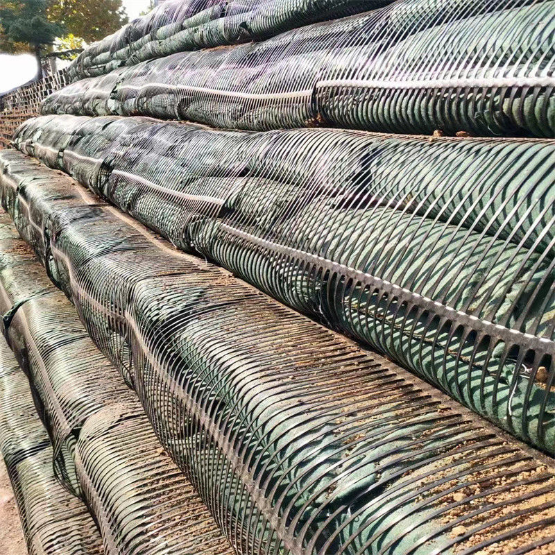 PP PE البلاستيكية ذات الاتجاه الواحد أحادي المحور البوليستر Geogrid Gravel Grid استقرار الأرض لتعزيز التربة