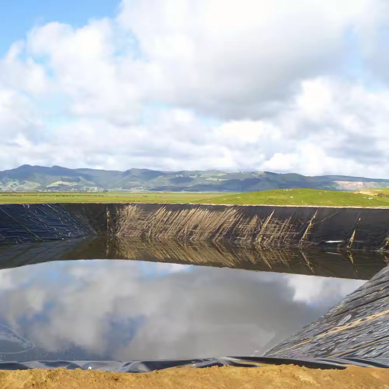 بطانة بركة ذات غشاء أرضي HDPE أسود عالي الجودة 0.5 مم - 2.0 مم لتربية الأسماك وبرك تربية الأحياء المائية وخزانات تخزين المياه وعزل السدود