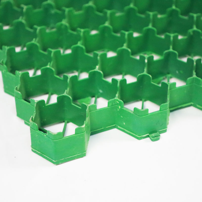 الشبكة العشبية HDPE الشركة المصنعة الشبكة العشبية الحصى البلاستيكية الشبكة العشبية للطريق والمواقف الخضراء الأسود اللون