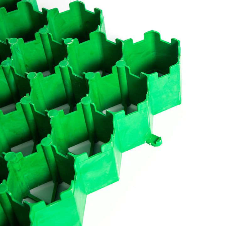 شبكة بلاستيكية قرص العسل لتثبيت التربة شديدة التحمل للرصيف، للعشب المناظر الطبيعية، موقف السيارات