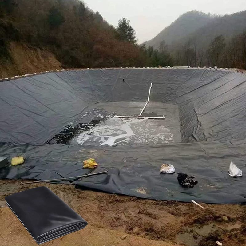النمط الصناعي 1mm Geomembrane Pond Liner HDPE Plastic Liner Geomembrane Pond Liner لبرك الأسماك مصنوعة من PVC LDPE LLDPE PP المواد للمكب