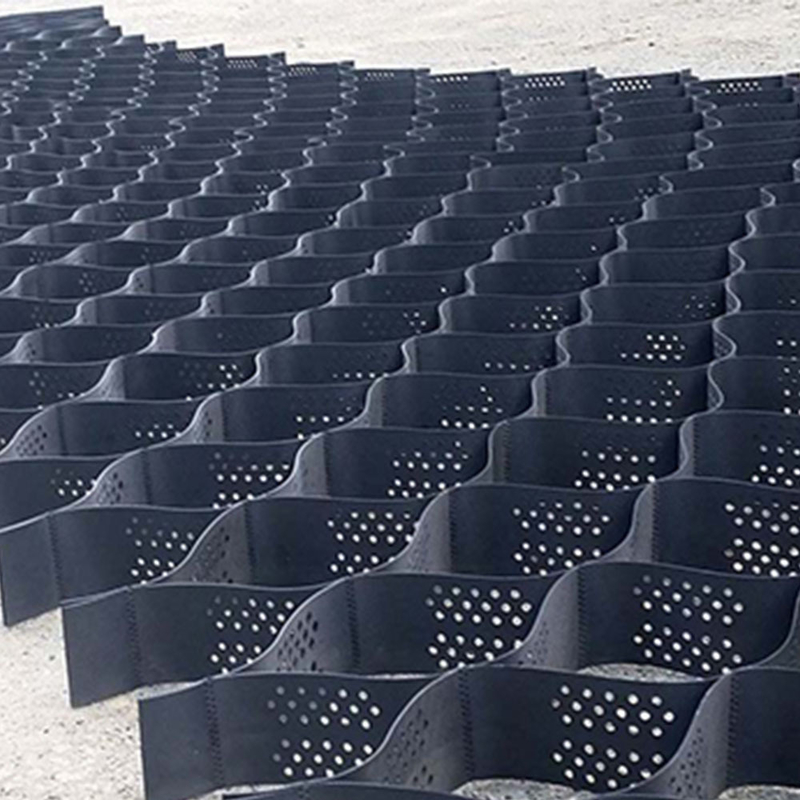 المنسوجة بالثقوب HDPE Geocell نظام الحبس الخلوي العالي حشرة العسل HDPE Geocell للطريق أساس حماية المنحدرات موقف للسيارات طريق القيادة الحائط