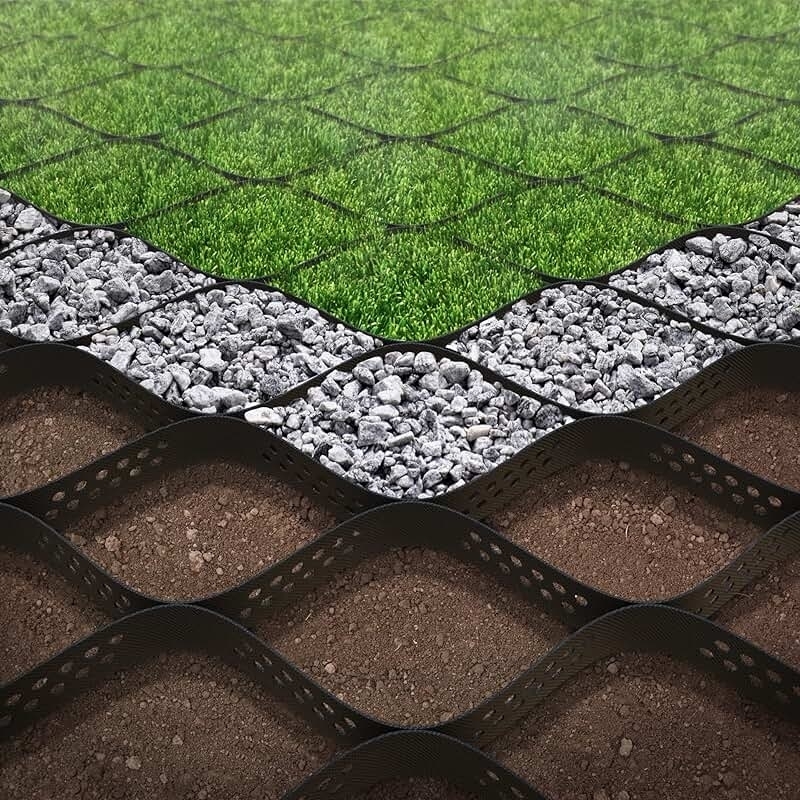 المنسوجة بالثقوب HDPE Geocell نظام الحبس الخلوي العالي حشرة العسل HDPE Geocell للطريق أساس حماية المنحدرات موقف للسيارات طريق القيادة الحائط