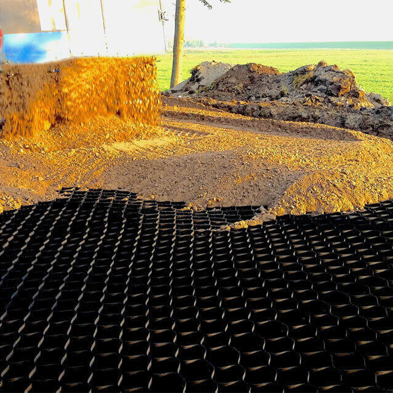 البلاستيك ASTM القياسية الشبكة الطرق الحصى عسل الحشيش HDPE Geocell للحفاظ على الحائط تعزيز المنحدر حماية الممر Geocell السيطرة على التآكل