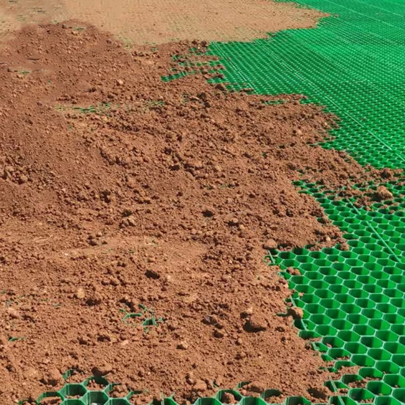 38mm 48mm 68mm الشبكة العشبية البلاستيكية محجر الحصى شبكة استقرار الحصى للطريق، موقف للسيارات