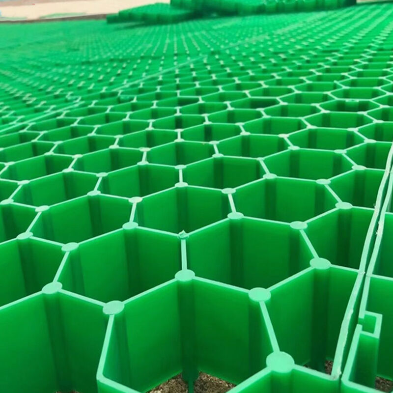 38mm 48mm 68mm الشبكة العشبية البلاستيكية محجر الحصى شبكة استقرار الحصى للطريق، موقف للسيارات